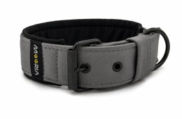Halsband mit Gürtelverschluss - schwarze Beschläge