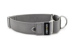 Martingale-Halsband - silberfarbene Beschläge