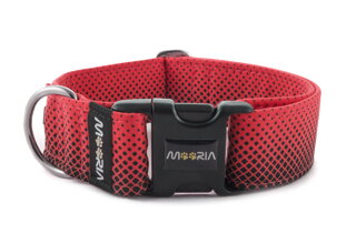 Halsband Black Print Falling Cubes Royal Red