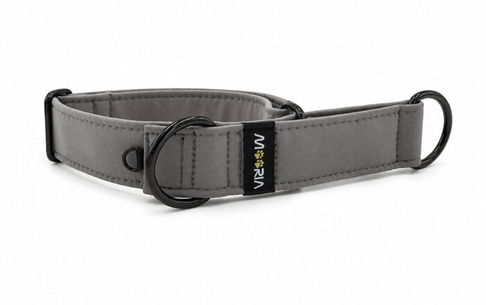 ZugStopp-Halsband – schwarze Beschläge