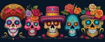 Halsband Día de Muertos