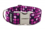 Halsband Violet Dots mit Metallklemme