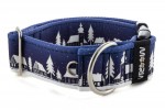 Halsband Winter Village Blue