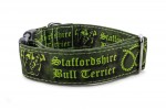 Halsband Staffordshire Bull Terrier Green