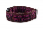 Halsband Staffordshire Bull Terrier Pink - Detail des Musters