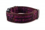 Halsband Staffordshire Bull Terrier Pink