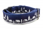 Halsband Winter Village Blue - Detail des Musters