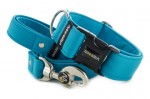 Halsband Dark Cyan mit der Leine