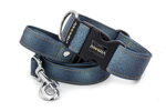 Collar Denim with a leash