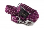 Halsband Fishbone Purple mit der Leine