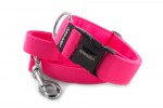 Halsband Neon Pink mit der Leine