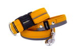 Halsband Reflex Mustard Yellow I mit der Leine