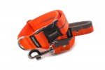 Halsband Reflex Neon Orange I mit der Leine