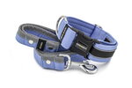 Halsband Reflex Sky Blue II mit der Leine