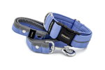 Halsband Reflex Sky Blue I mit der Leine