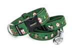 Halsband Santa and Friends mit der Leine