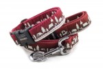 Halsband Winter Village Red mit der Leine