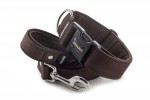 Halsband Wood Brown mit der Leine