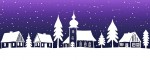 Halsband Winter Village Blue