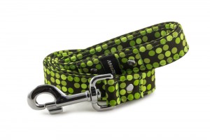 Leash Bright Green Dots