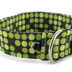 Halsband Bright Green Dots