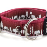 Halsband Winter Village Red